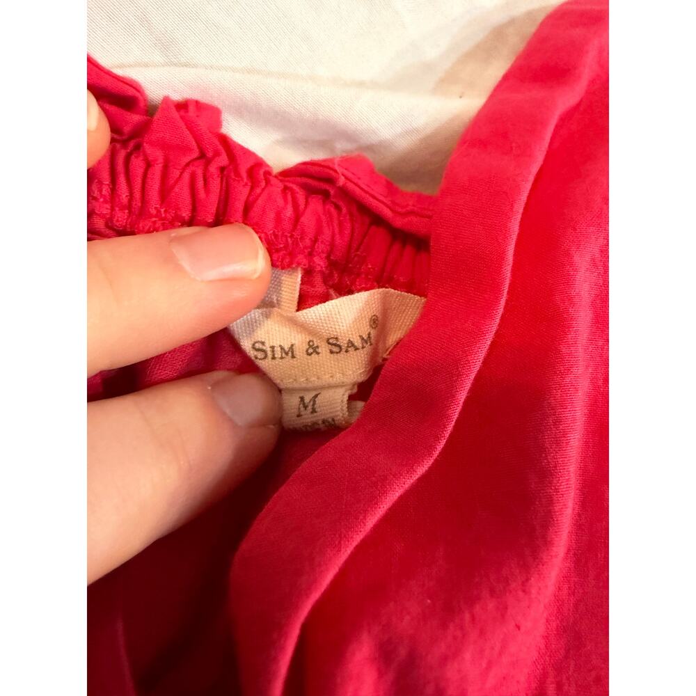 Sim and Sam 100% Cotton Hot Pink Mini Dress - Picture 2 of 4